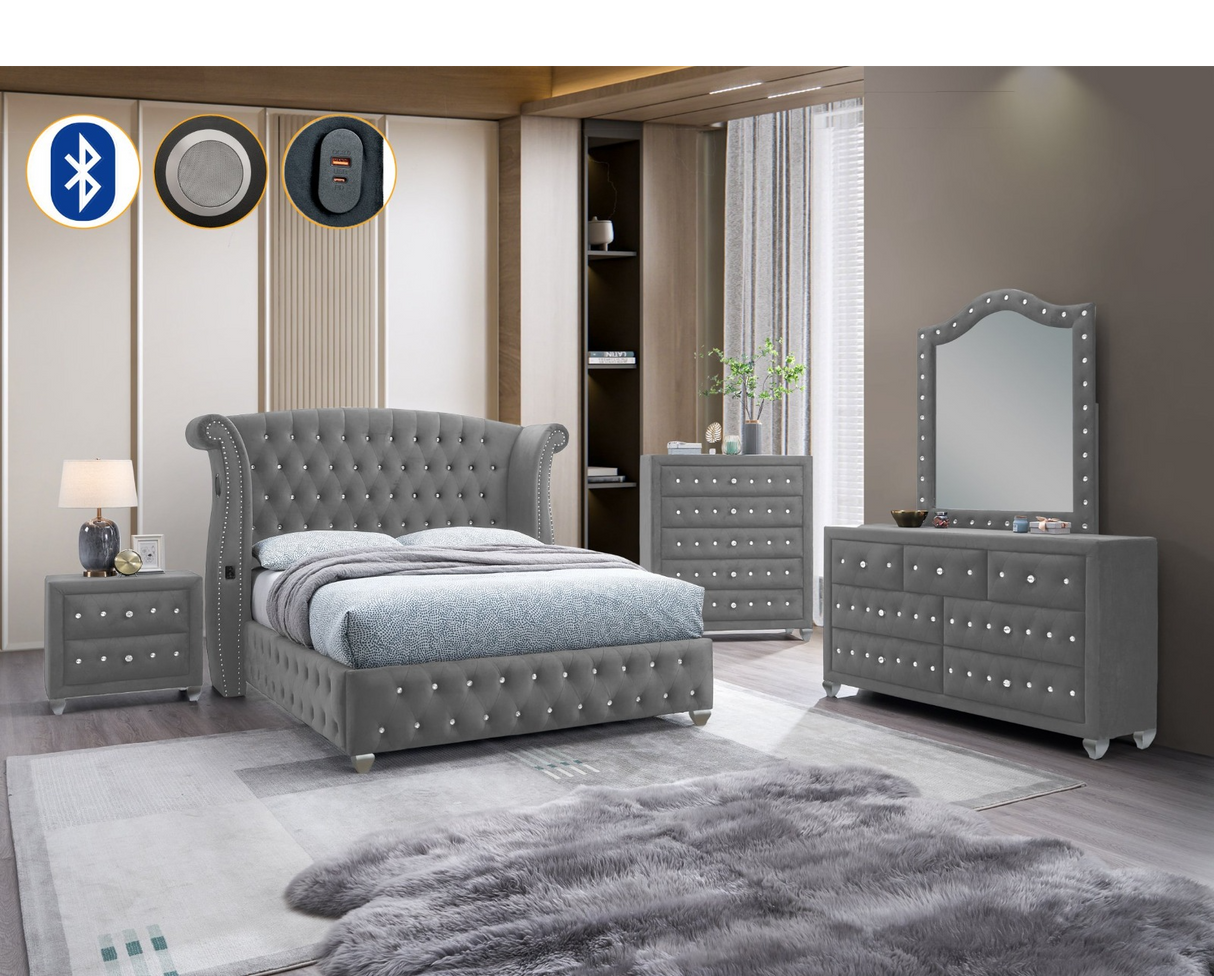B2030 Divina (Grey) 4pcs King